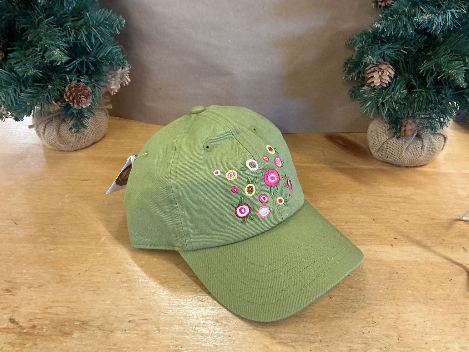 Green Floral - Baseball Cap