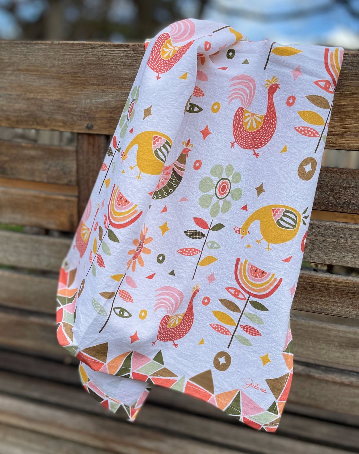 Happy Chickens Towel