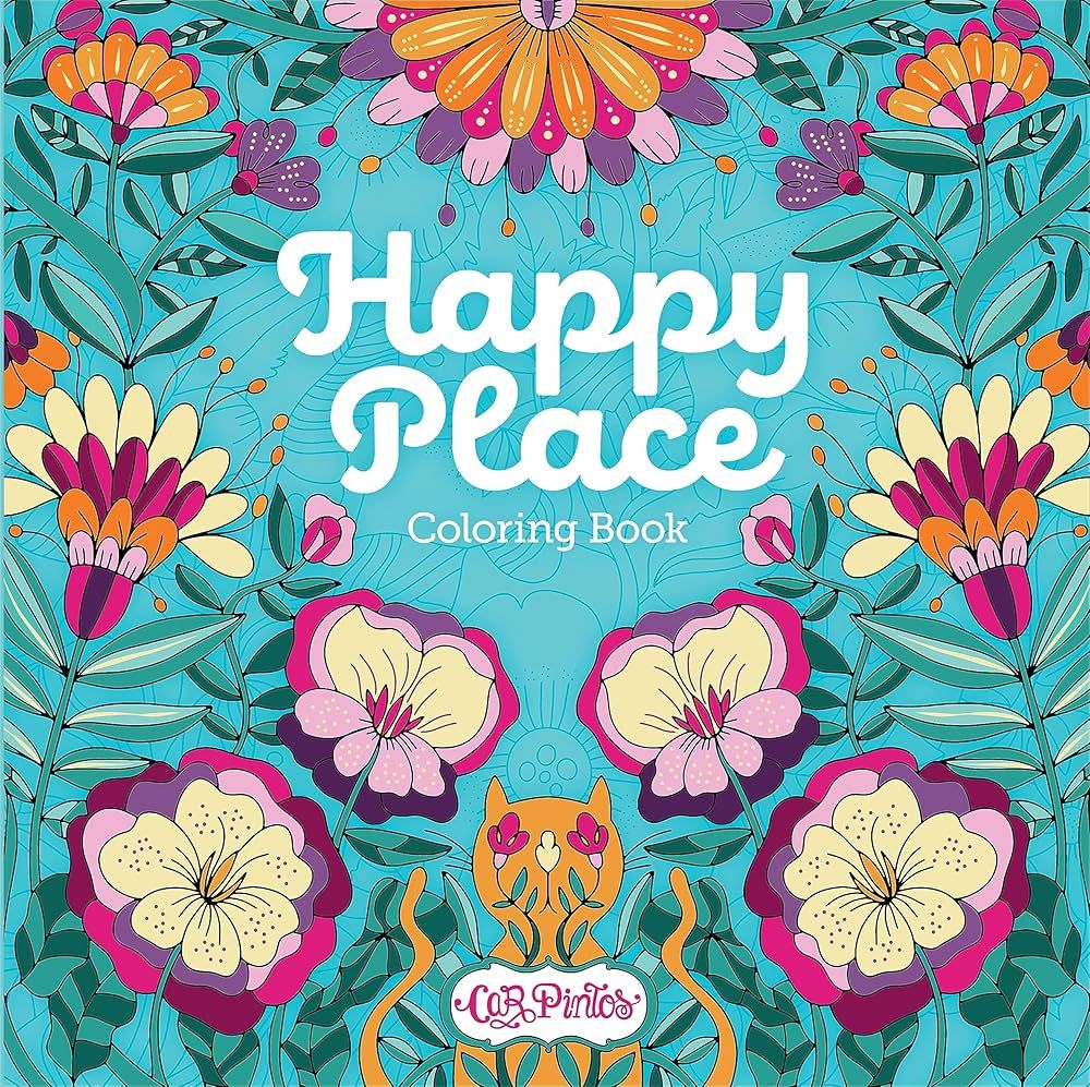 Happy Place Coloring Book - by Car Pintos (Paperback)