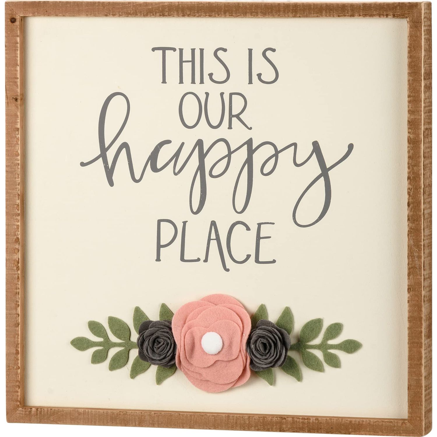 Happy Place Floral Sign