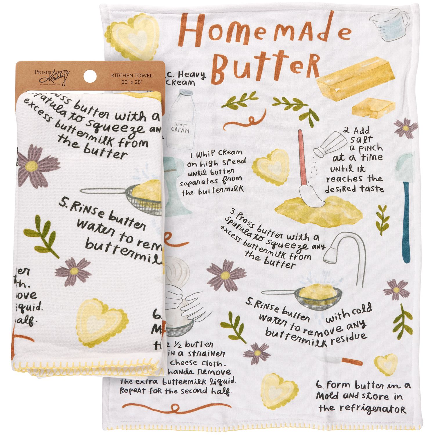 Homemade Butter Recipe Kitchen Towel