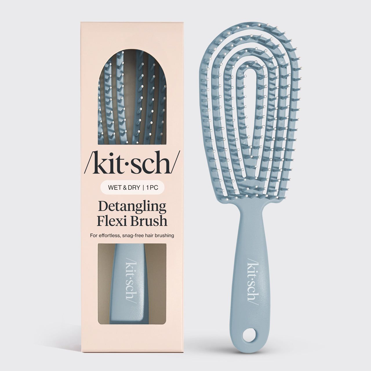 KITSCH Flexible Detangler Hair Brush for Women and Men, Adults &amp; Kids - Curly Hair Brush with Flexible Frame and ULTA-Smooth Bristles for Wet or Dry Strands