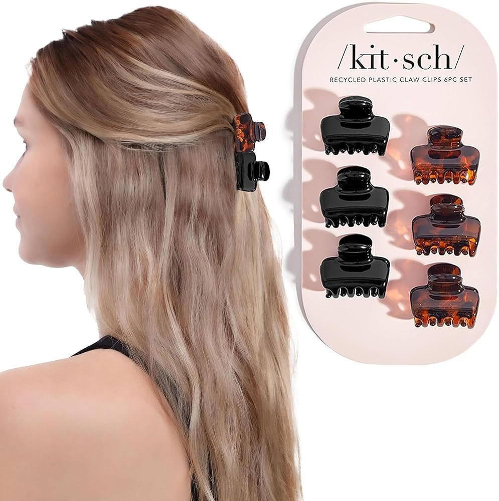 Kitsch Small Hair Clips for Women - Stays In Place Without Pulling or Snagging | Durable Plastic  Sturdy Small Claw Clips