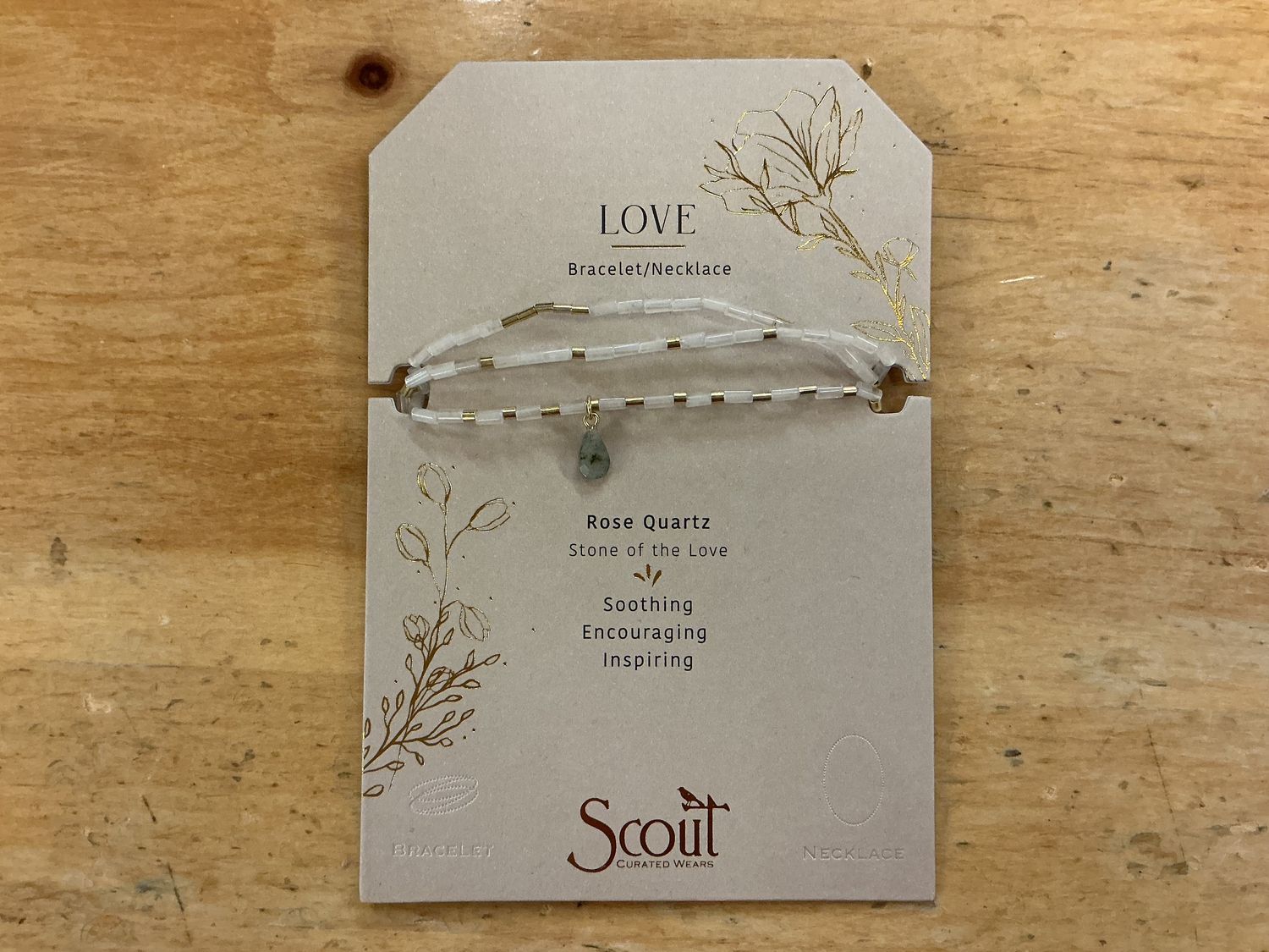 Tear Drop Rose Quartz Love - Bracelet/Necklace