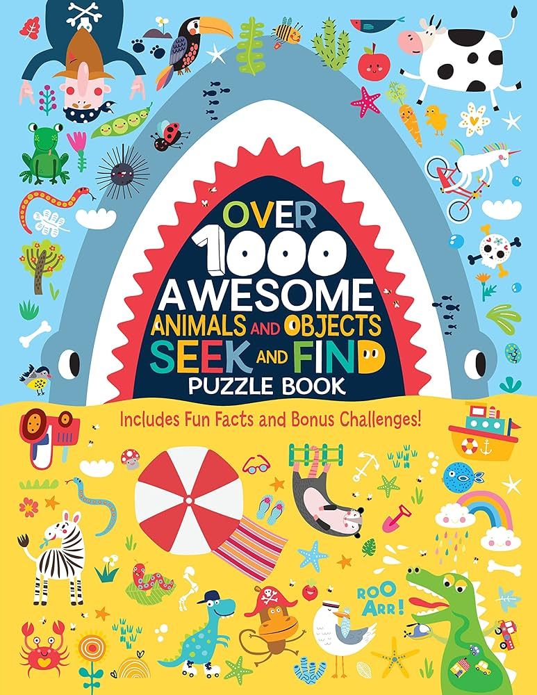 Over 1000 Awesome Animals and Objects Seek and Find Puzzle