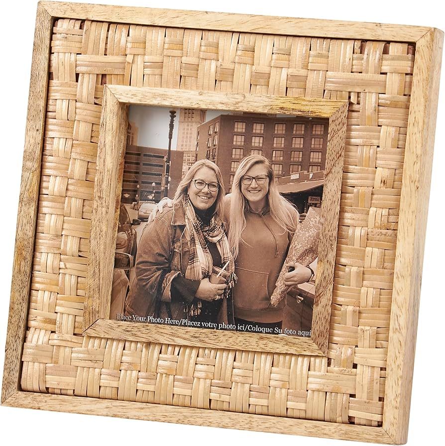 Primitives by Kathy Woven Bamboo Photo Frame