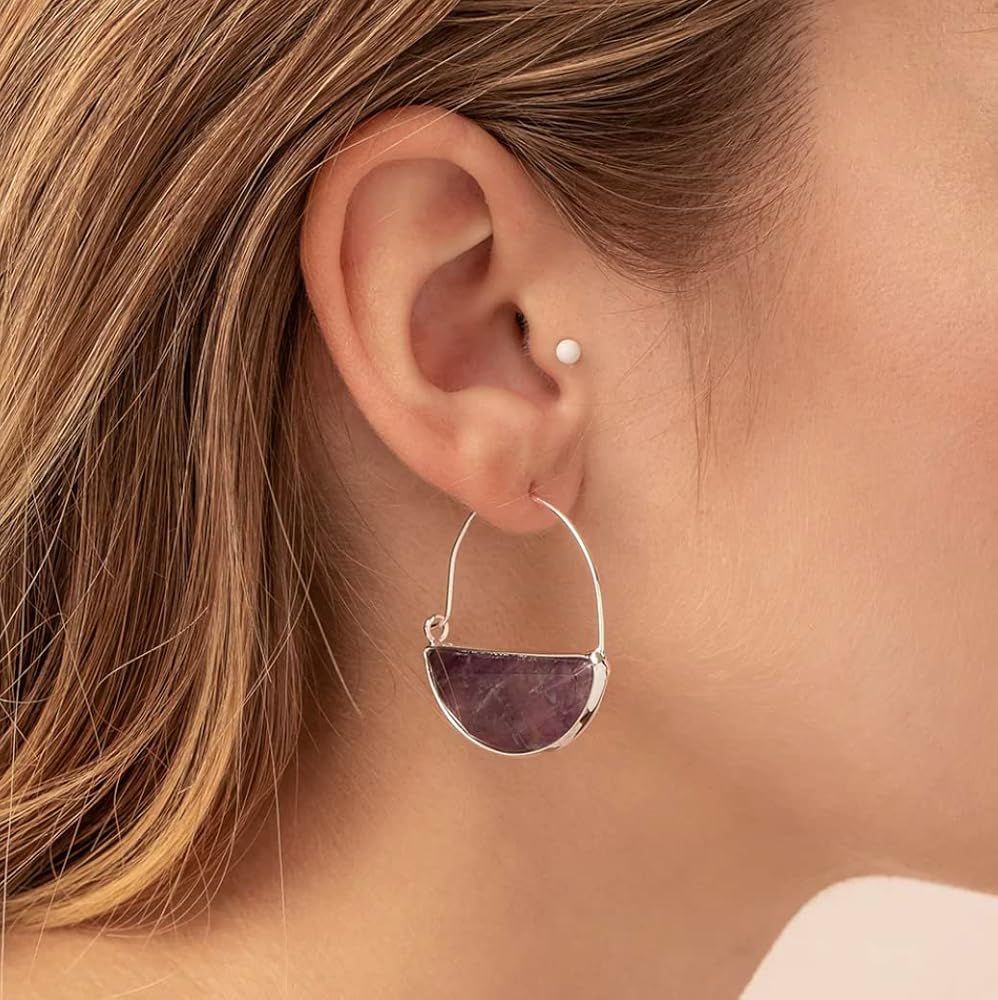 SCOUT Curated Wears - Stone Prism Hoop Earring