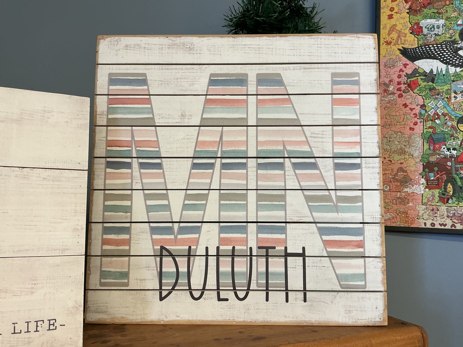 Wood Slat Duluth MN - Sign