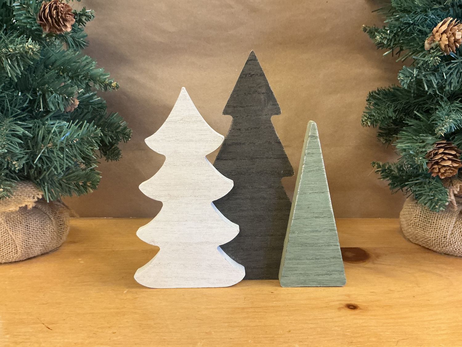 Wooden Tree Trio Cut Out