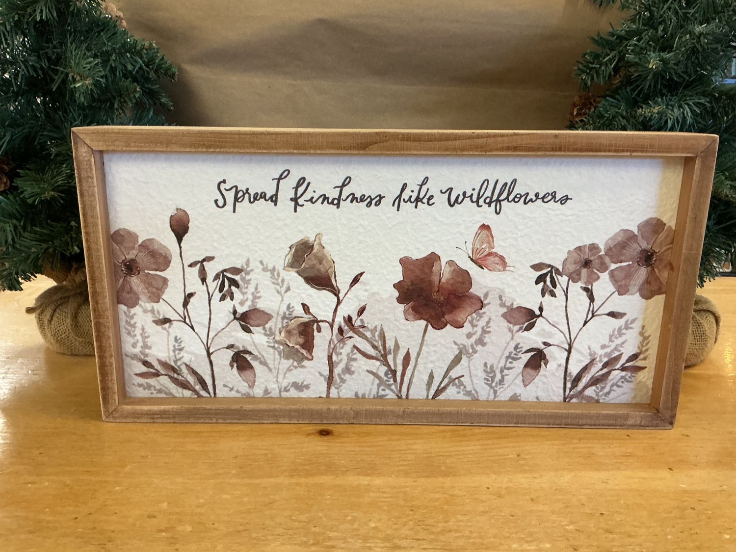 Wildflower Inset - Wooden Box Sign