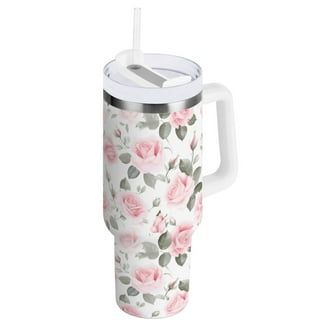 XL floral travel tumbler