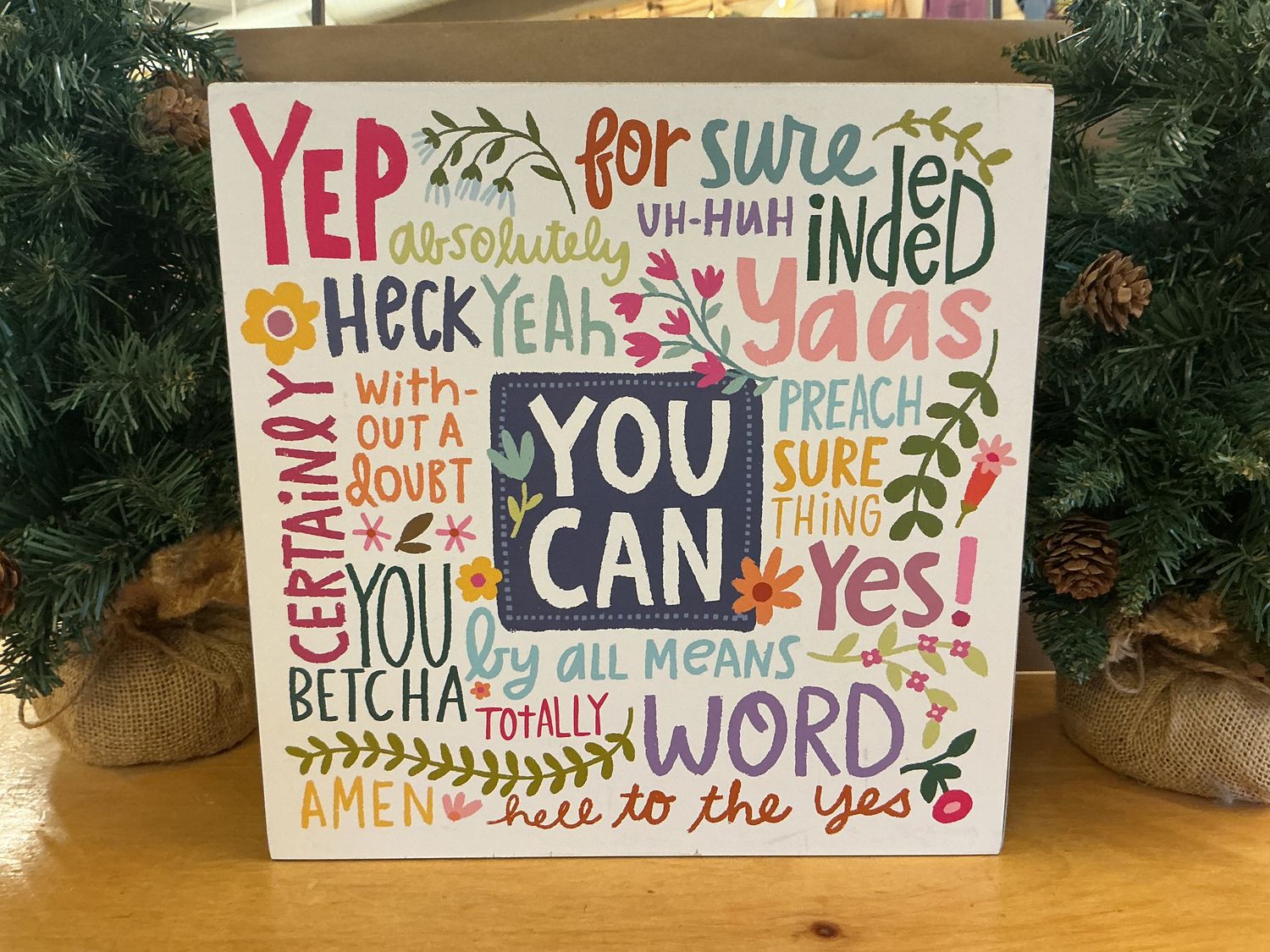 You Can - Wooden Box Sign