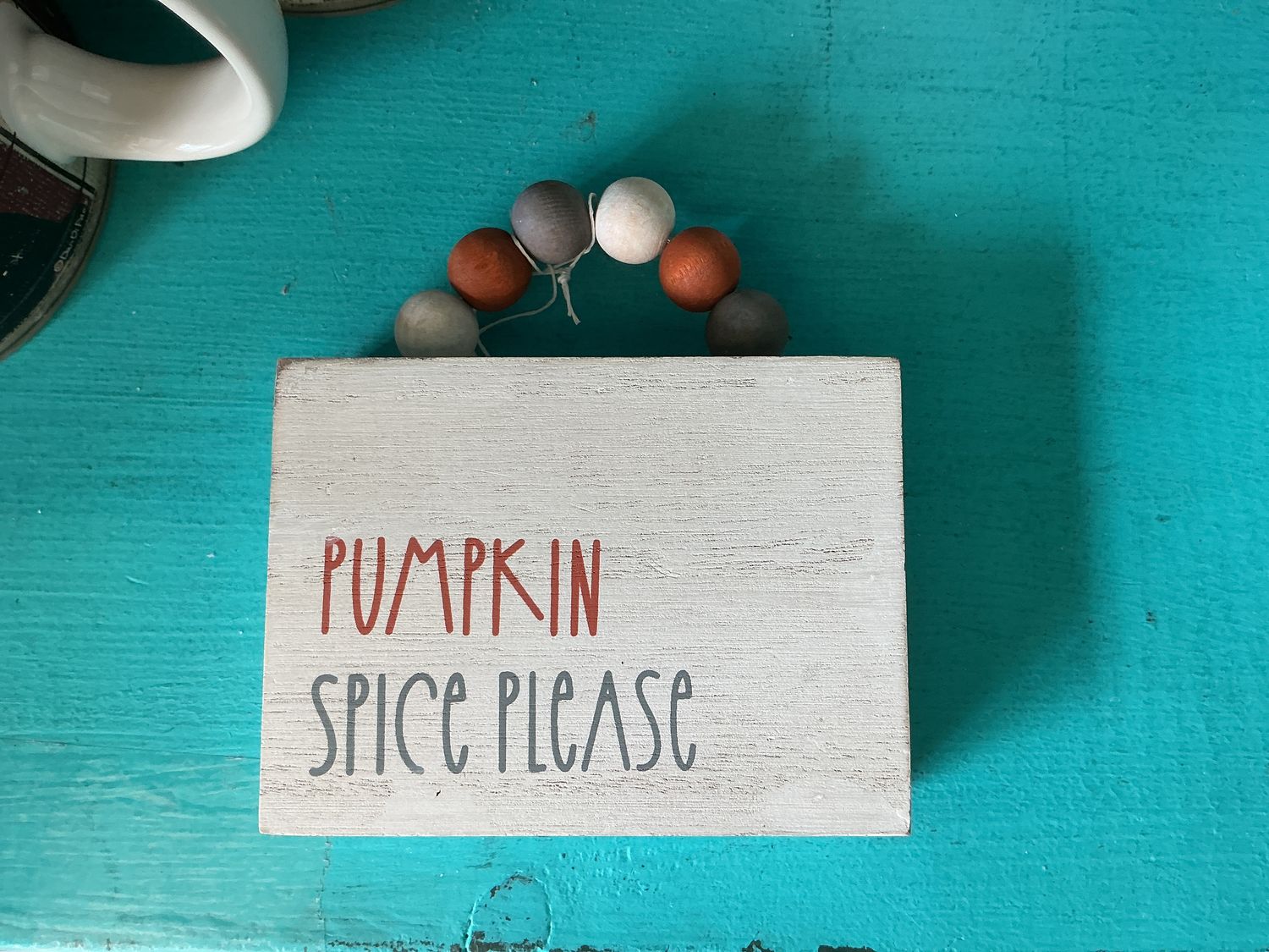 pumpkin spice please sign with beads