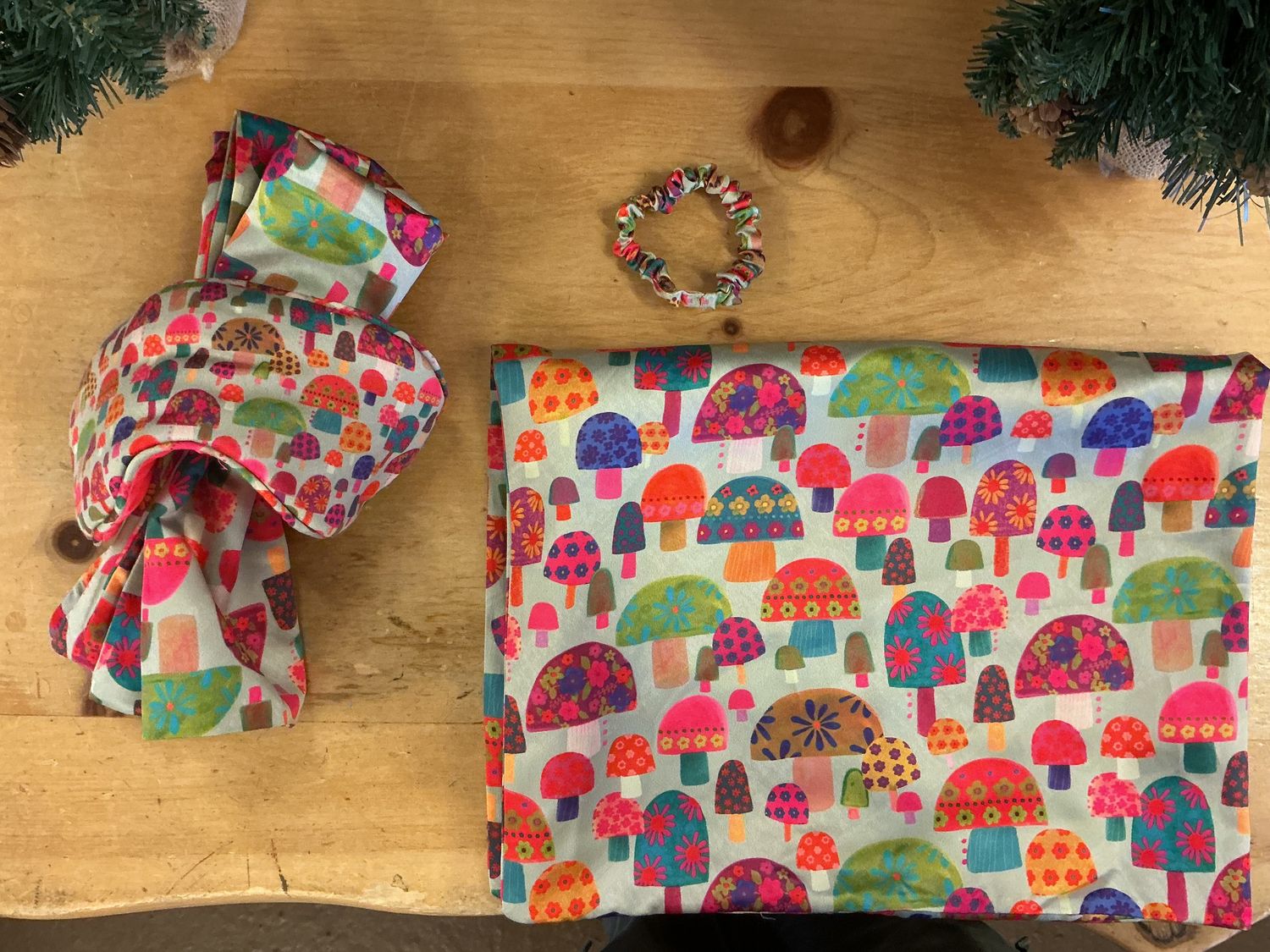 Mushroom Sleep Mask / Pillow Case / Scrunchie - Sleep Set