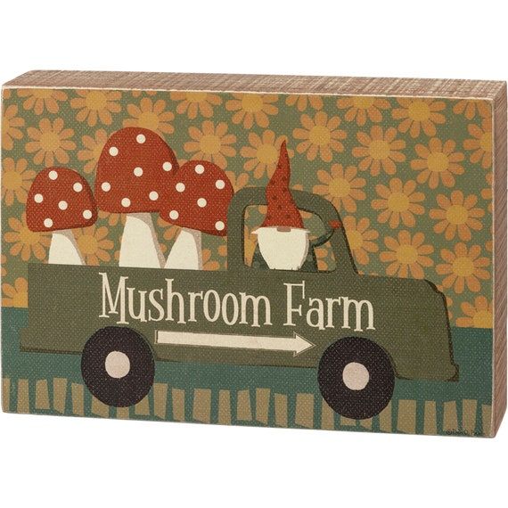 Mushrooms Box Sign