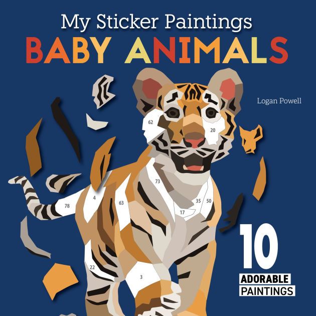 My Sticker Paintings: Baby Animals - by Logan Powell (Paperback)