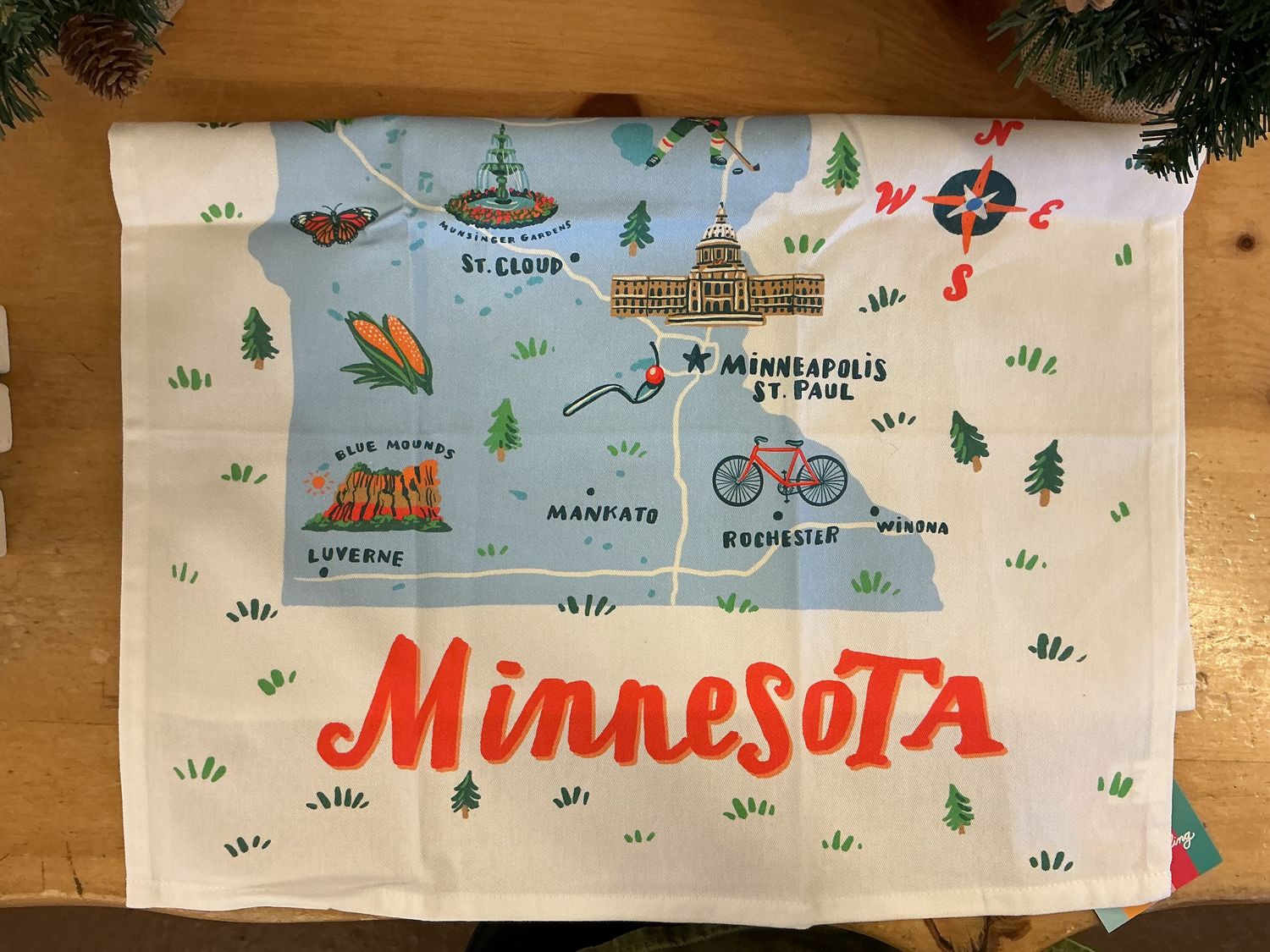 Peking Handicraft Minnesota Printed Kitchen Towel, 25-inches Height, Cotton, Multicolor