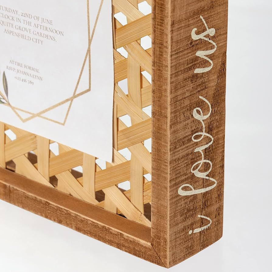 Primitives by Kathy 113388 I Love Us Inset Box Frame, 11-Inch Height, Wood