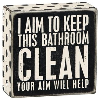 Primitives by Kathy 113420 You Wear It You Wash It Block Sign, 7-Inch Length