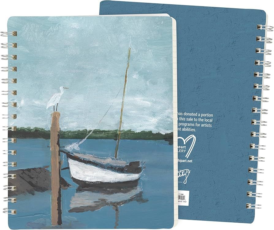 Primitives by Kathy Boat Spiral Notebook