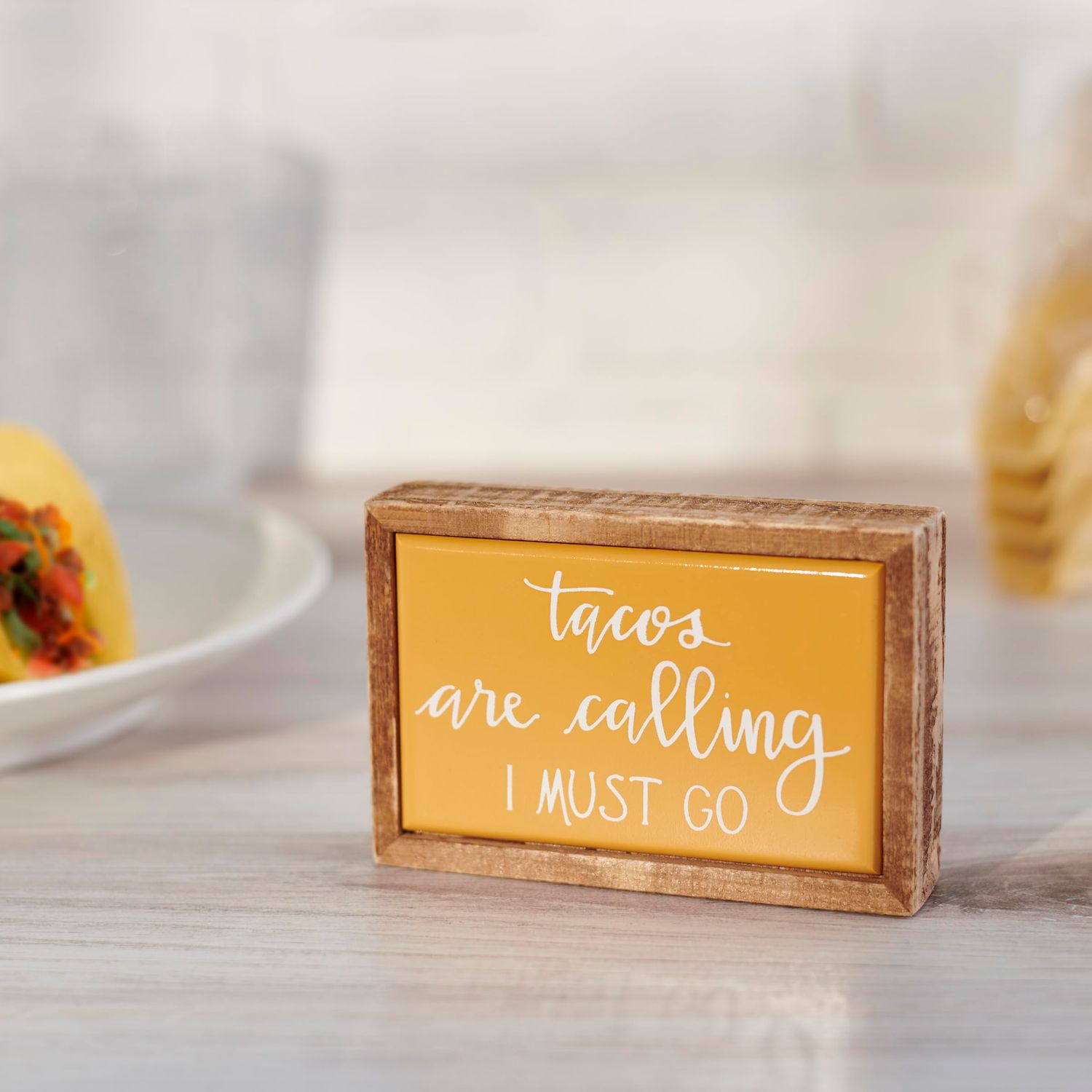 Tacos Are Calling Box Sign Mini