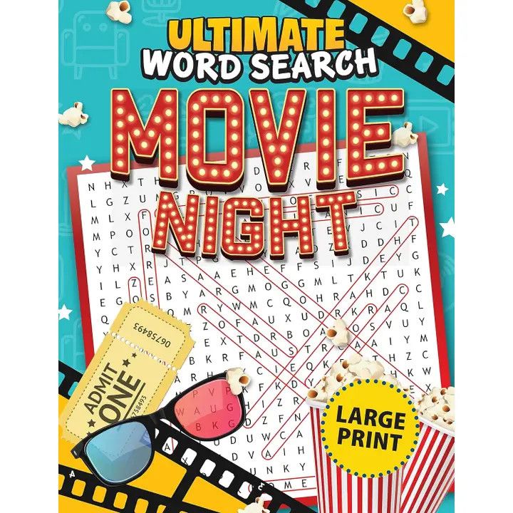 Ultimate Word Search Movie Night - Large Print