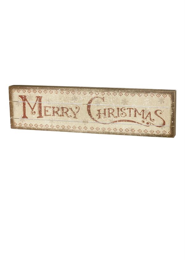 merry christmas slat box sign