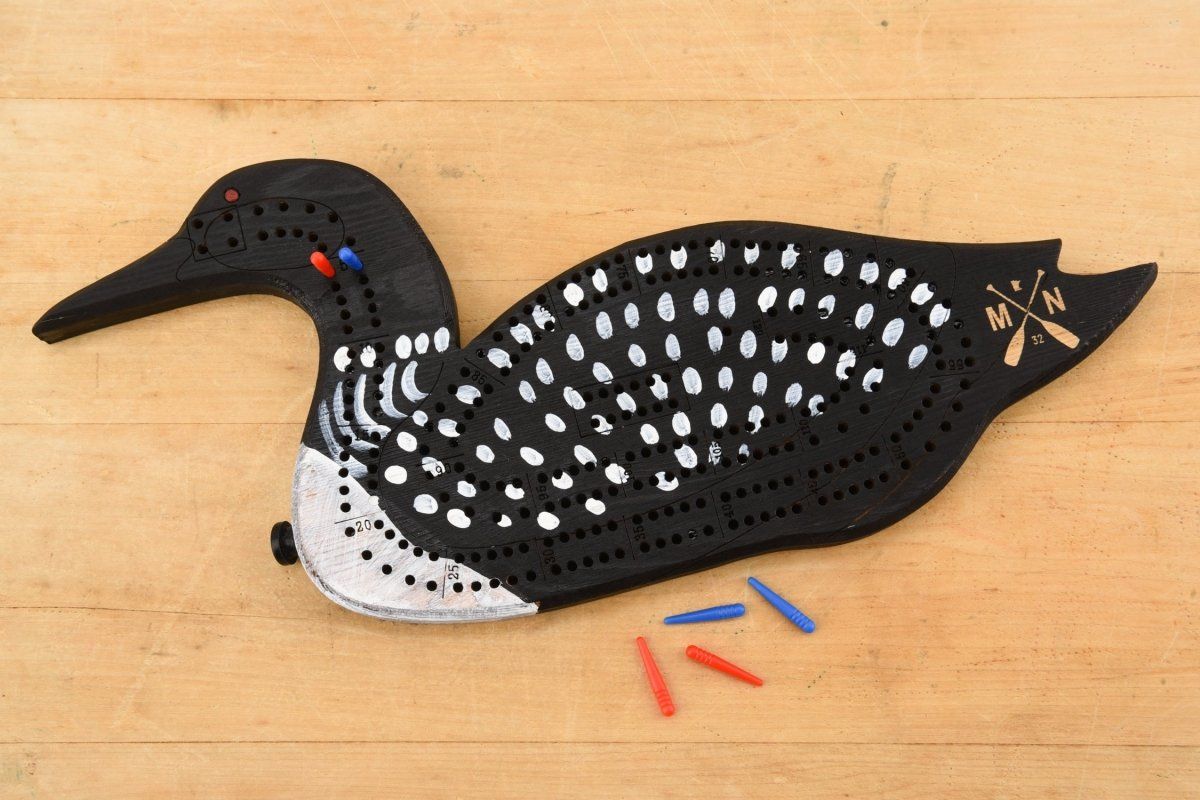 Minnesota Loon Cribbage Board