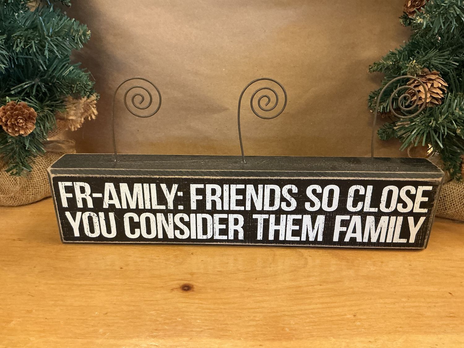 Fr-amily - Wooden Block Photo Holder