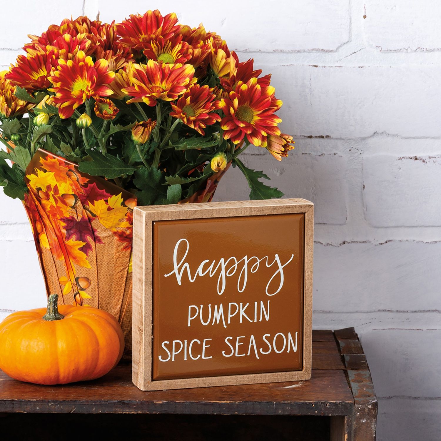Primitives by Kathy 113314 Happy Pumpkin Spice Season Mini Box Sign