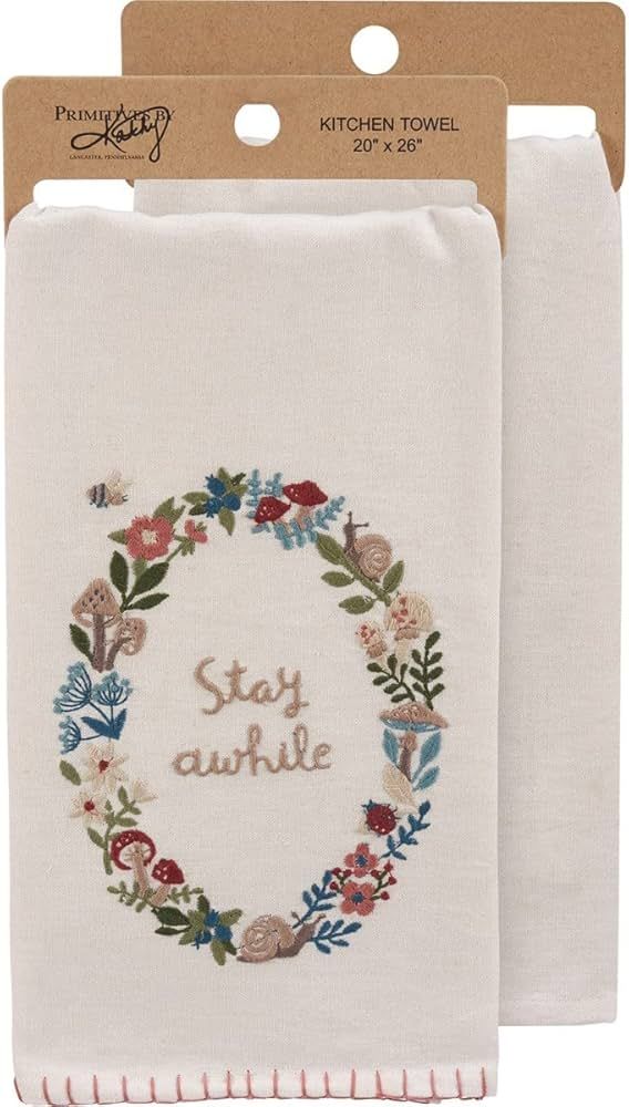 Primitives by Kathy Stay Awhile Kitchen Towel