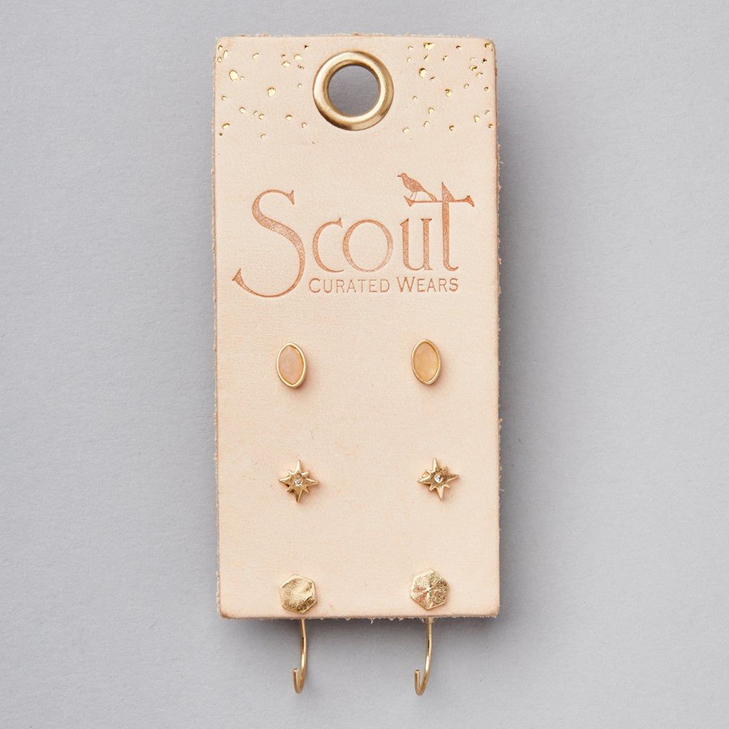 SCOUT Curated Wears Golkd Gabby Stud Trio