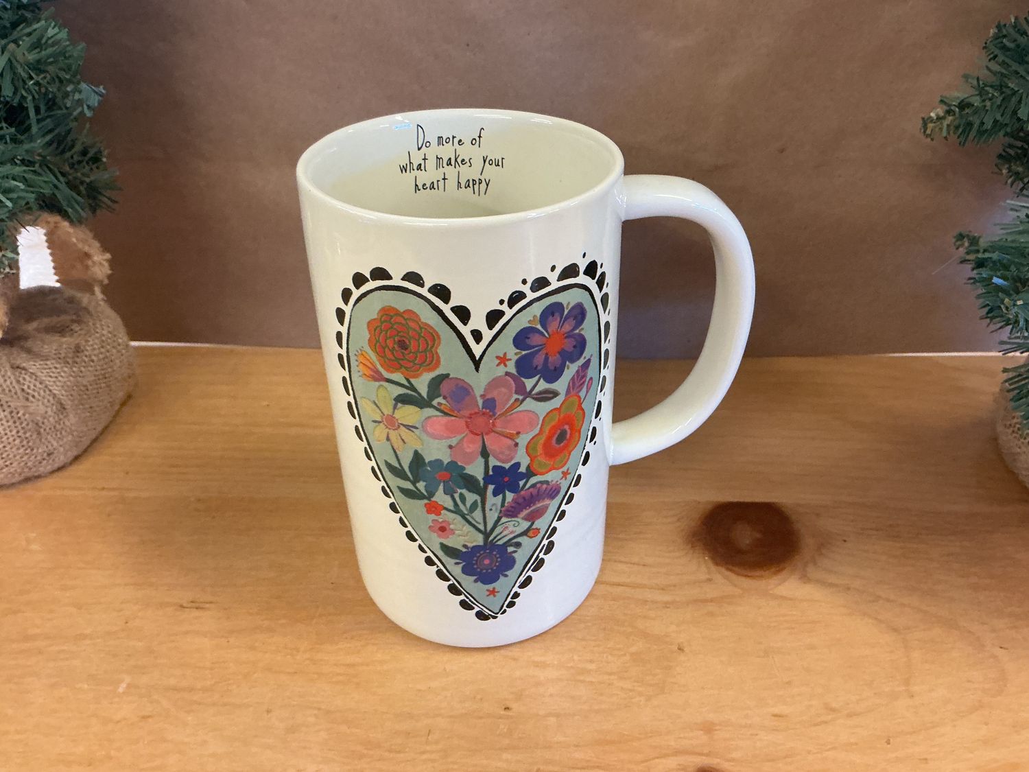 Tall Floral Heart - Mug