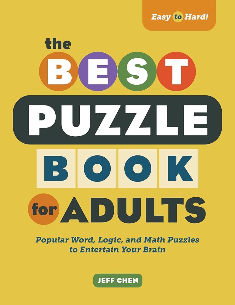 The Best Puzzle Book for Adults - by Jeffen (Paperback)