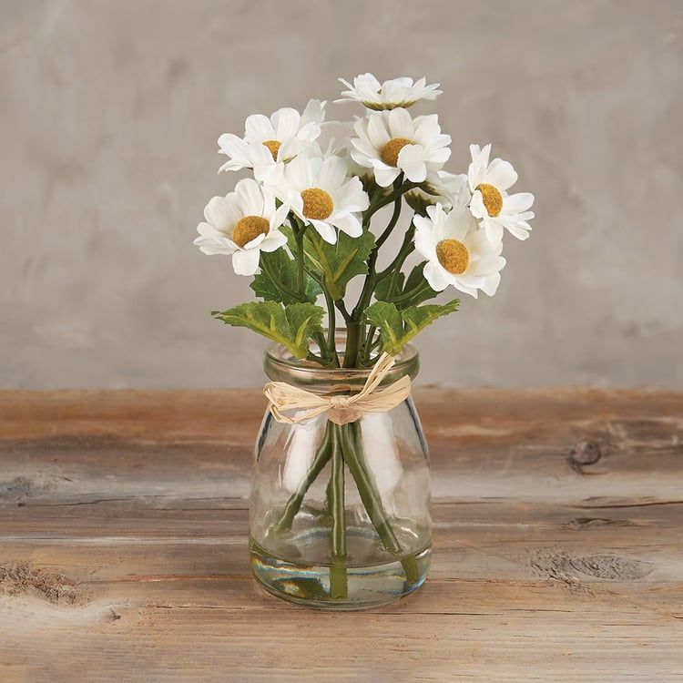 Vase With White Daisies