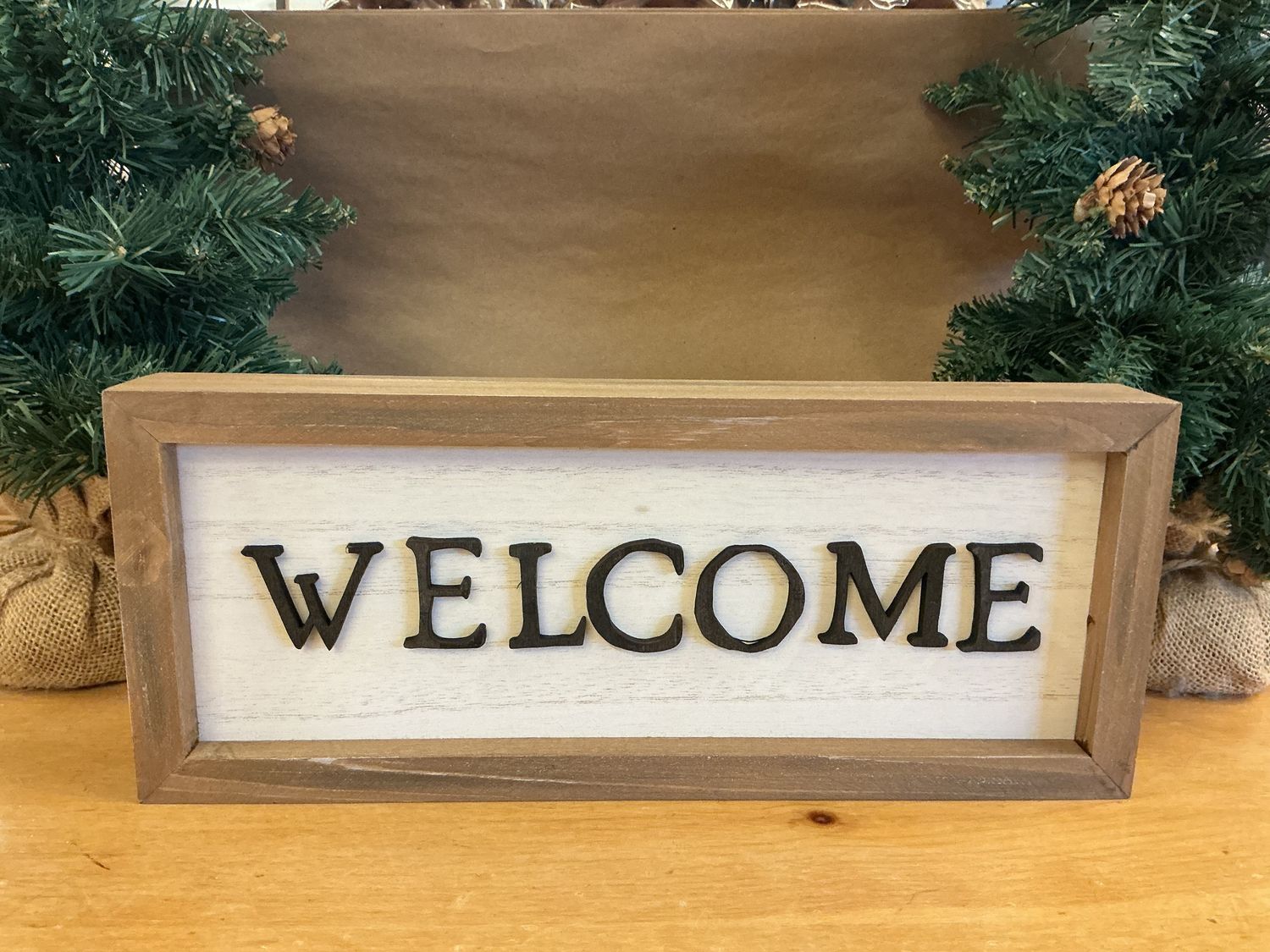 Wooden Box “Welcome” - Sign