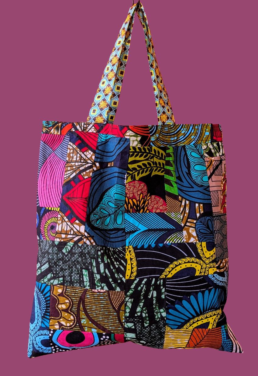 patchwork reusable bag