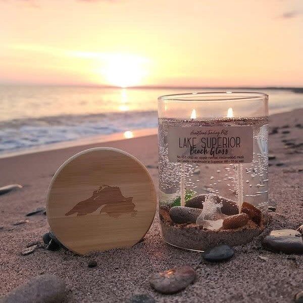 5 oz. “Beach Glass” Lake Superior Gel Candle  (No. 651) |  Lake Escape Candle Co
