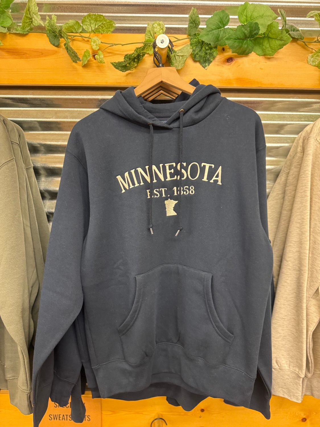 Minnesota Est 1858 State Hoodie, Size: S