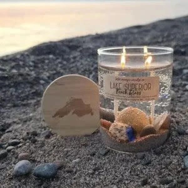 10 oz. “Beach Glass” Lake Superior Gel Candle (No. 651) | Lake Escape Candle Co