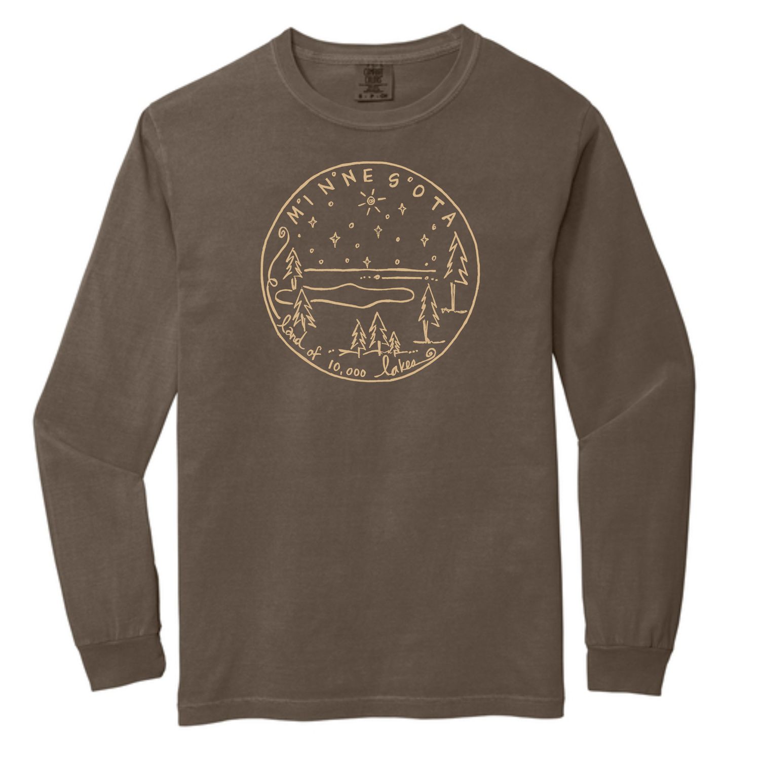 Minnesota Land of 10000 Lakes Sketch Long Sleeve 