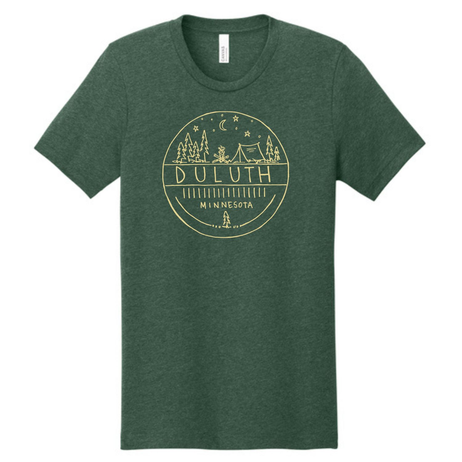 Duluth Camping Scene Circle Tee Forest