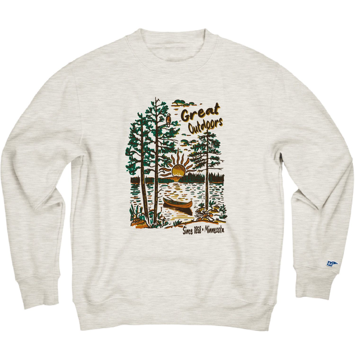Minnesota Great Outdoors Canoe Scene Crewneck
