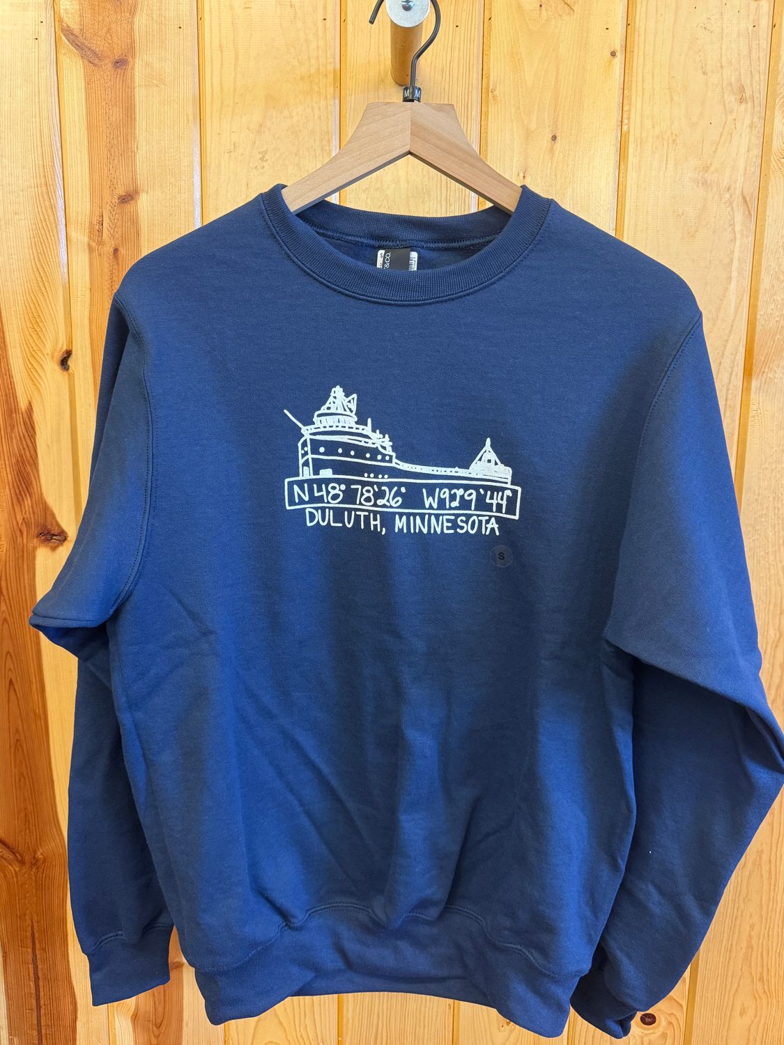 Duluth Coordinates Ore Boat Crewneck, Size: S