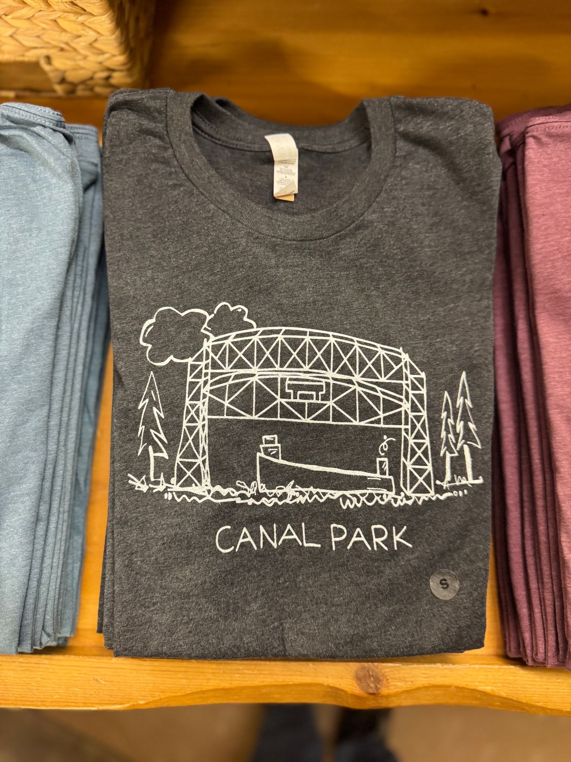 Canal Park Aerial Lift Bridge Tee Charcoal, Size: S