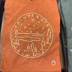 Minnesota Land of 10000 Lakes Sketch Tee Rust
