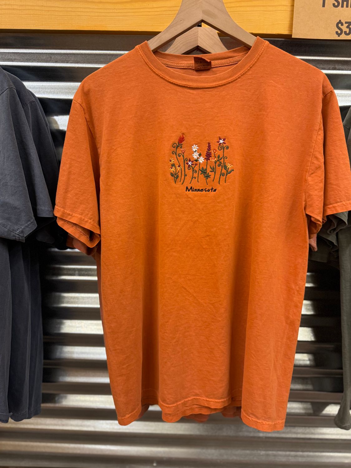 Minnesota Wildflower Embroidered Tee, Size: S
