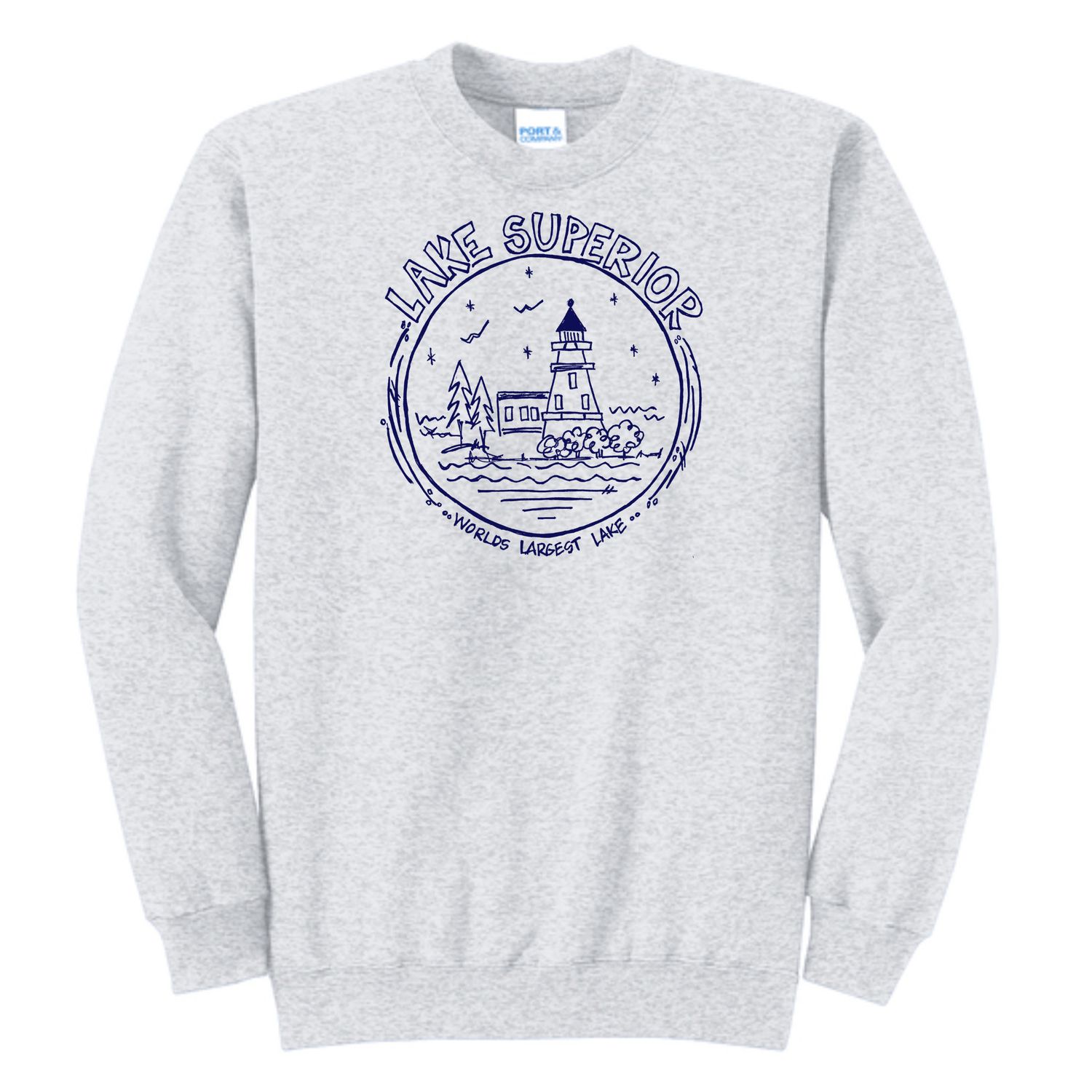 Lake Superior Lighthouse Circle Crewneck