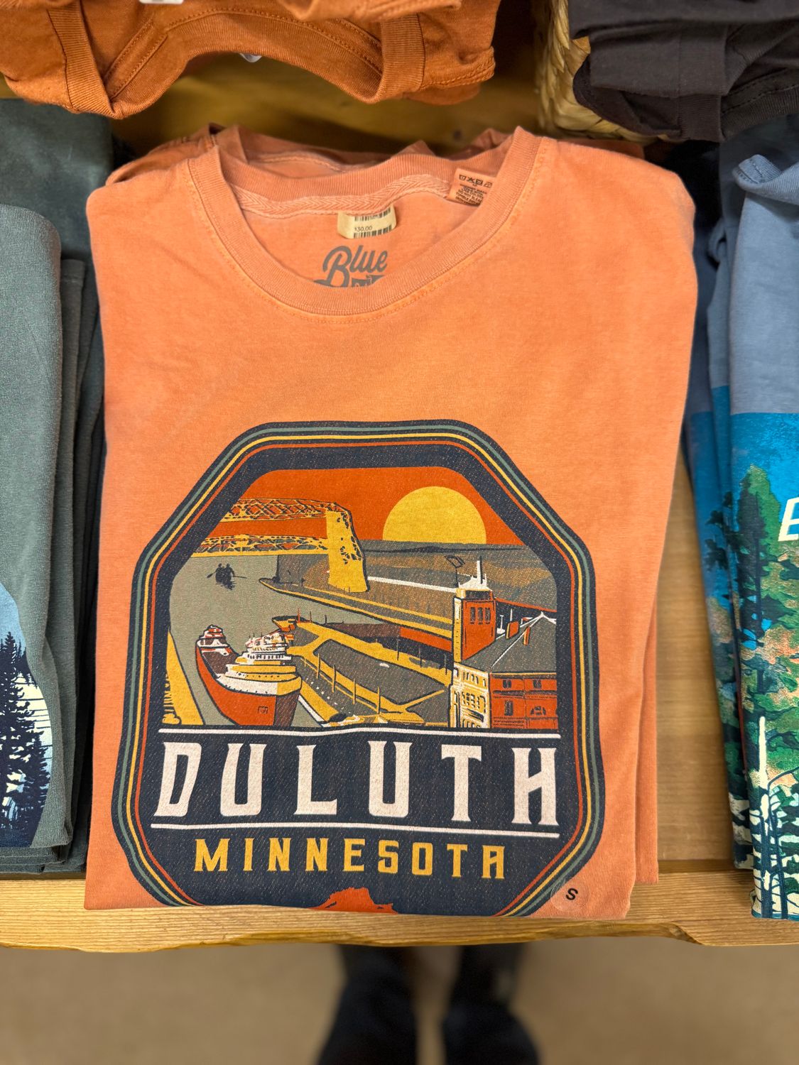 Duluth Harbor Sunset Badge Tee, Size: S