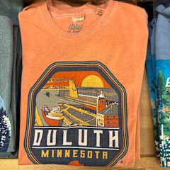 Duluth Harbor Sunset Badge Tee
